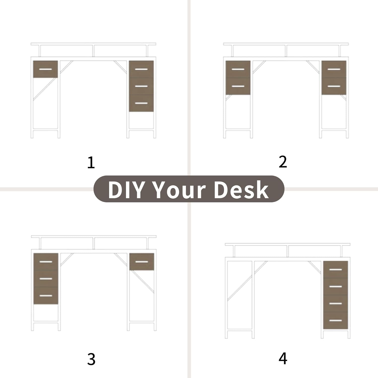 CDC Nova™ Desk – LED Gaming Table with Keyboard Tray &amp; Storage Drawers