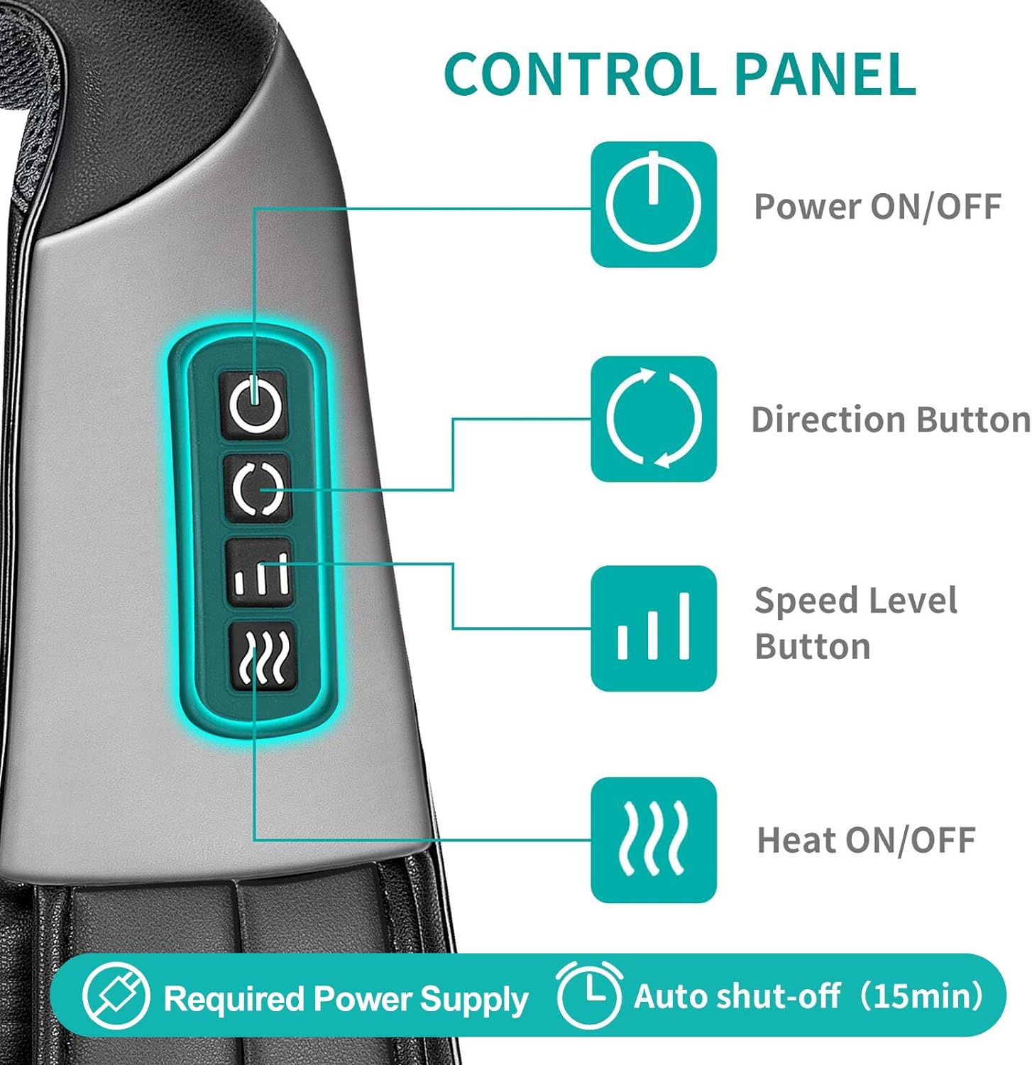 Nekeck: 3D Shiatsu Neck and Back Massager with Heat