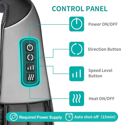 Nekeck: 3D Shiatsu Neck and Back Massager with Heat