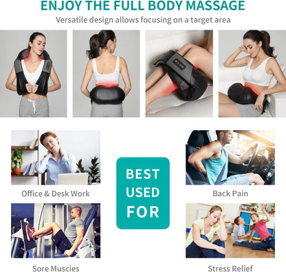 Nekeck: 3D Shiatsu Neck and Back Massager with Heat