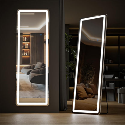 LED Rectangle HD Nano Glass Mirror with Stand - 3 Color Shades