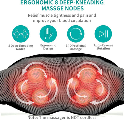 Nekeck: 3D Shiatsu Neck and Back Massager with Heat