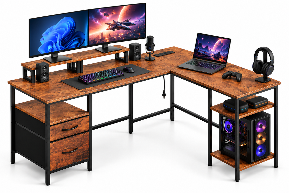 L-shaped desk